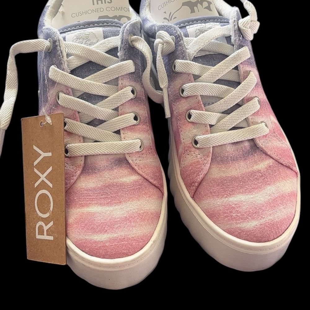NEW Sheilahh Roxy Fashion Sneakers Shoes Size 9  5.5 Pink Purple Juniors fash
